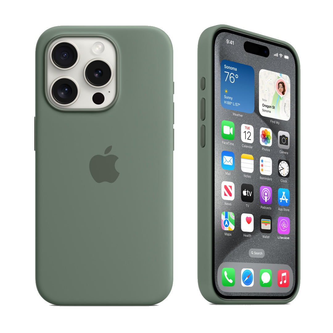 iPhone Silicone Case (Pine Green) – Lilac Case