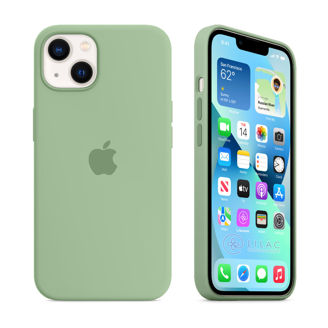 iPhone Silicone Case (Pistachio Green)