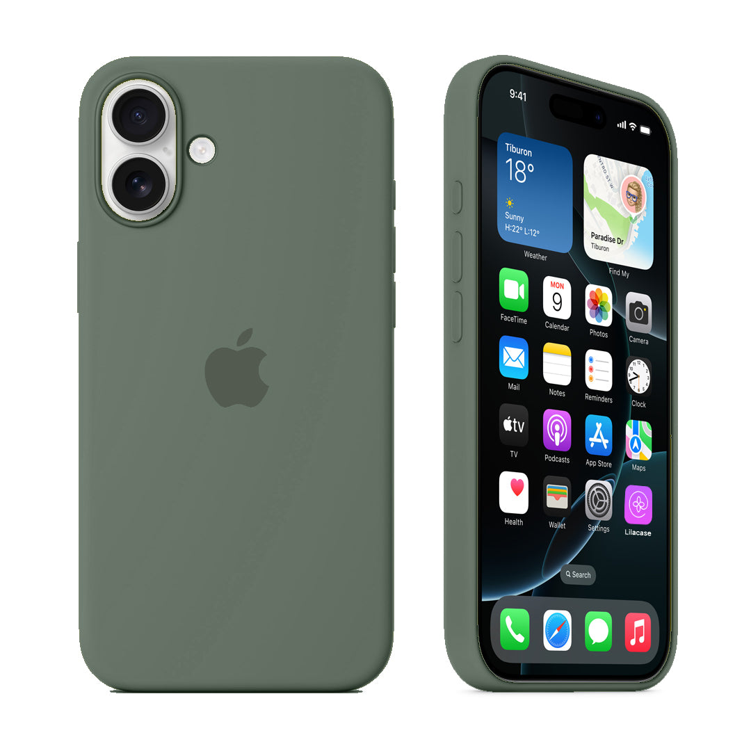 iPhone Silicone Case (Pine Green) - Lilac Case