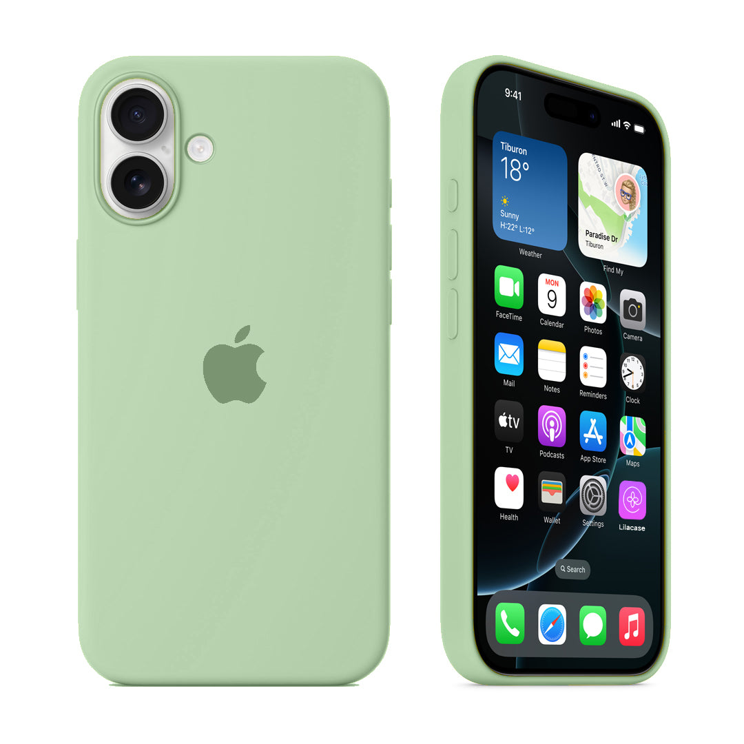 iPhone Silicone Case (Pistachio Green) - Lilac Case