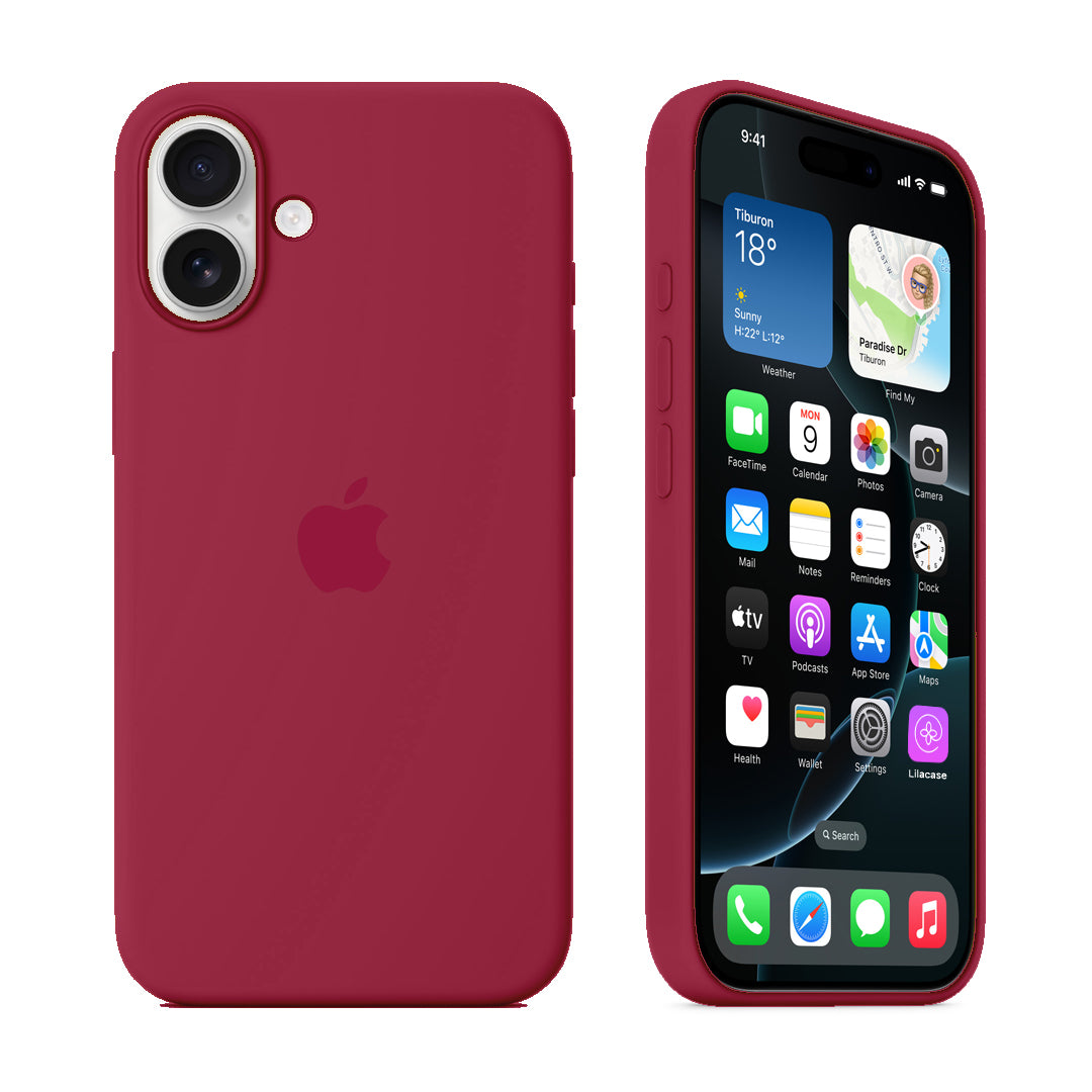 iPhone Silicone Case (Rose Red)