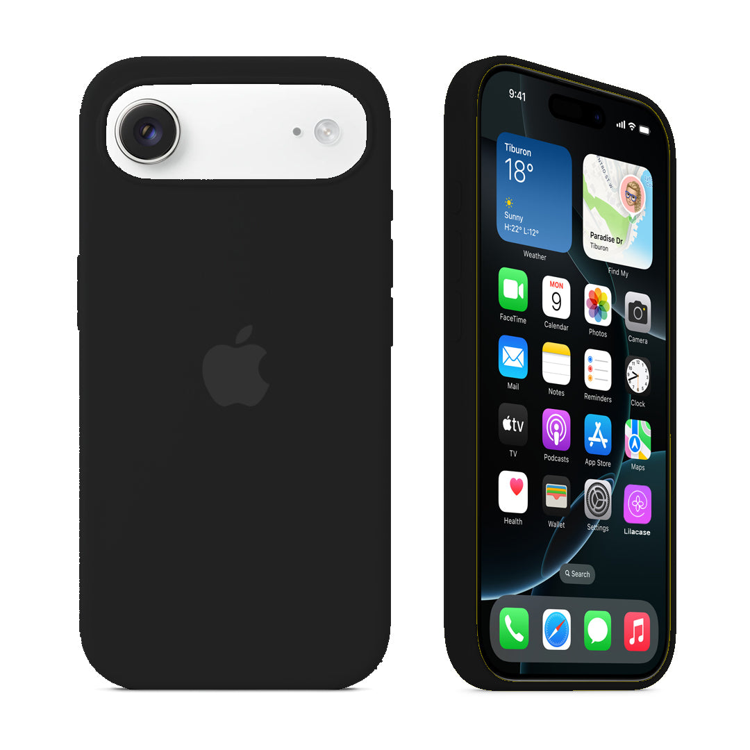iPhone Silicone Case (Black) - Lilac Case