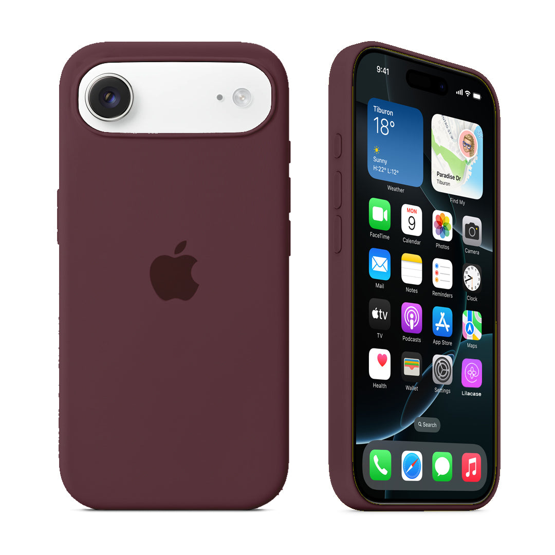 iPhone Silicone Case (Violet Cherry) - Lilac Case