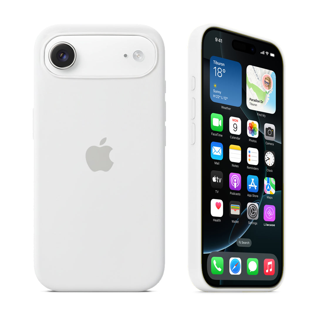 iPhone Silicone Case (White) - Lilac Case