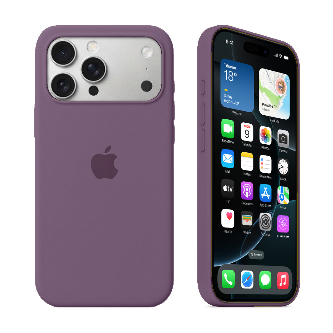 iPhone Silicone Case (Blueberry) - Lilac Case