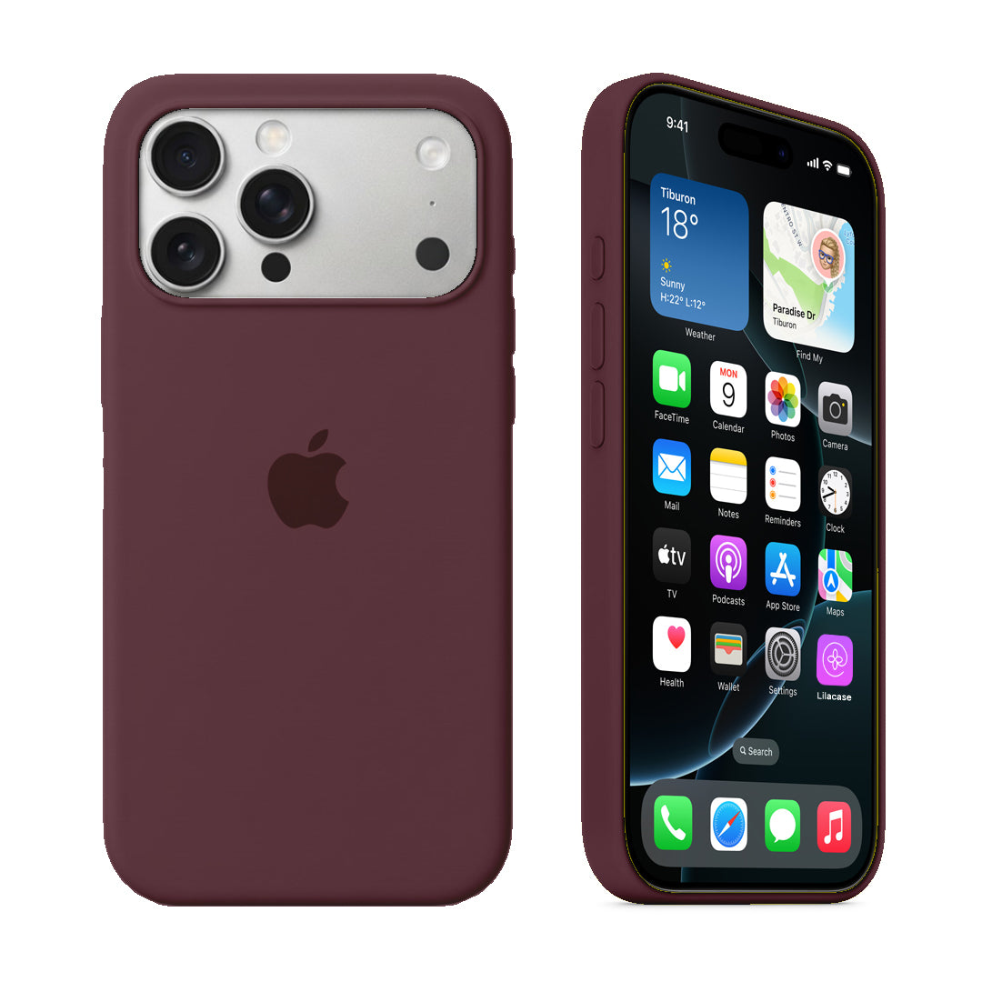 iPhone Silicone Case (Violet Cherry) - Lilac Case