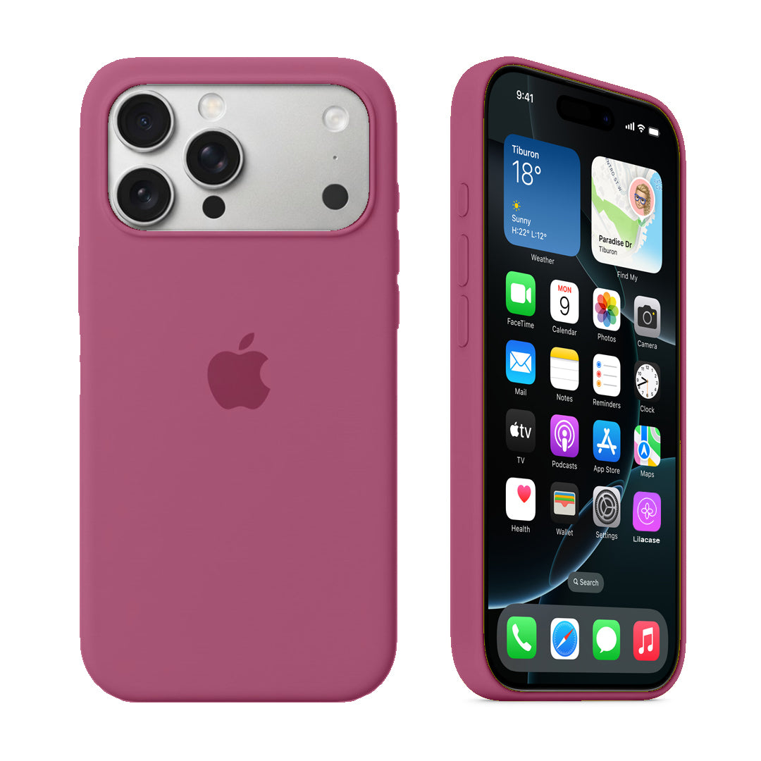 iPhone Silicone Case (Dragon Fruit) - Lilac Case