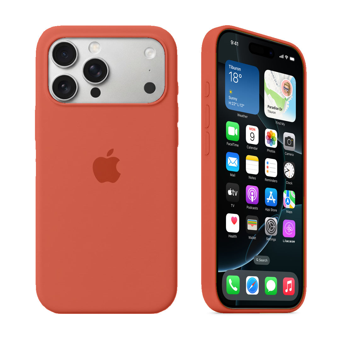 iPhone Silicone Case (Nectarine) - Lilac Case