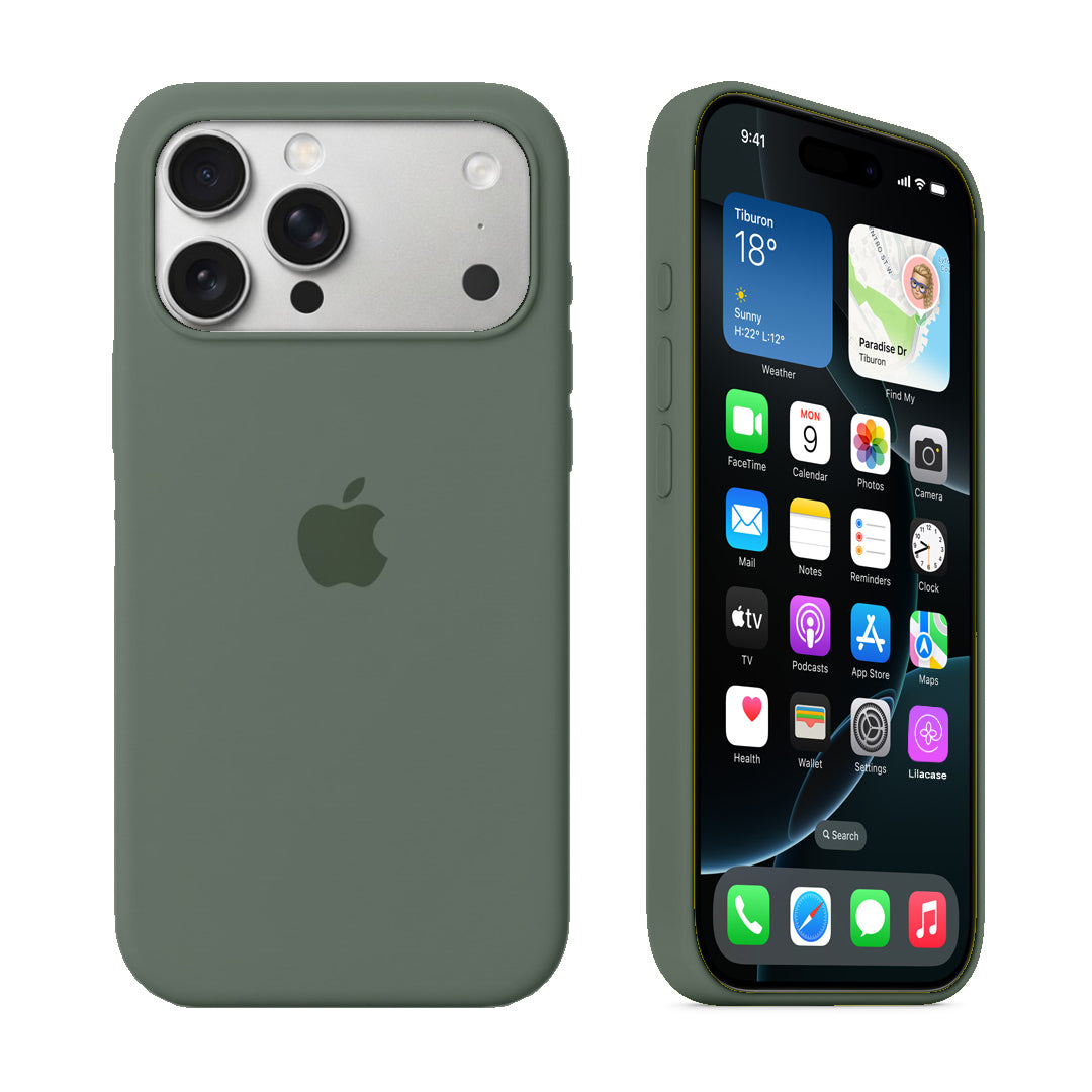 iPhone Silicone Case (Pine Green) - Lilac Case