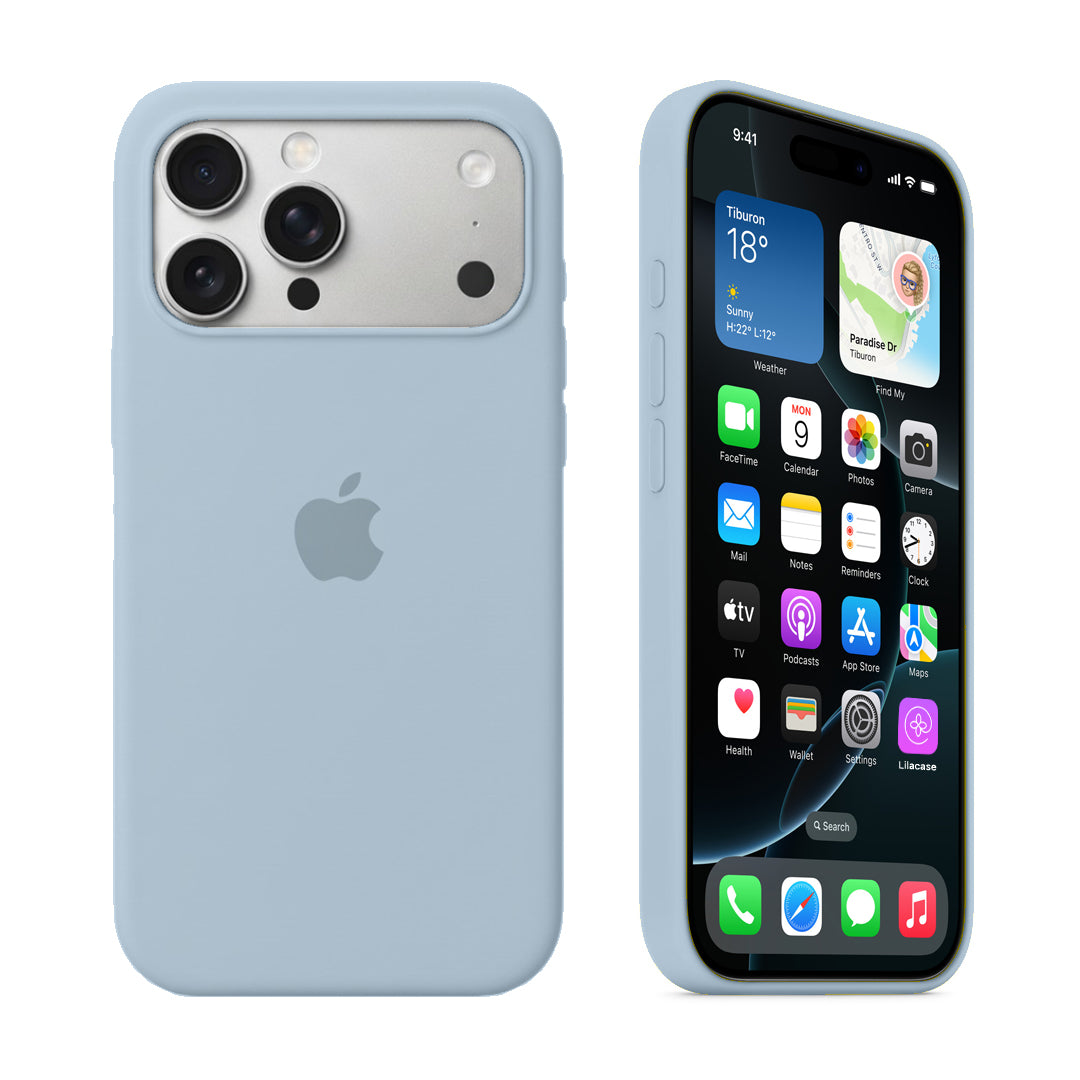 iPhone Silicone Case (Sky Blue) - Lilac Case
