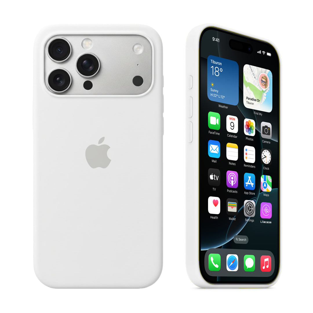 iPhone Silicone Case (White) - Lilac Case