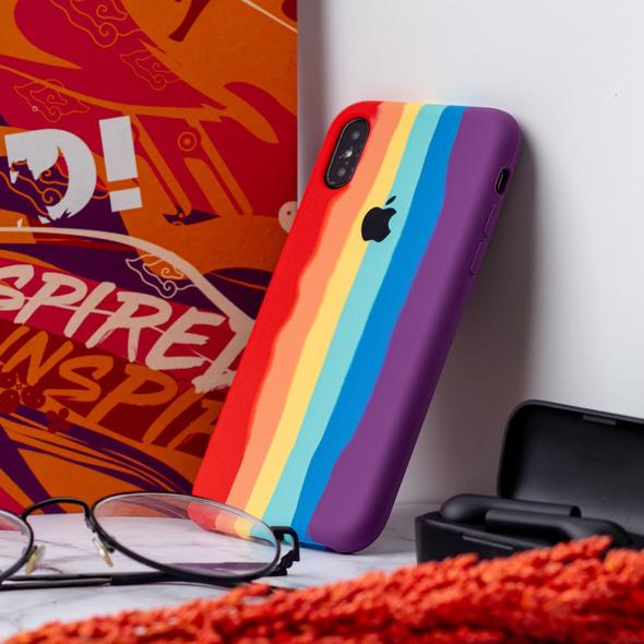 iPhone Silicone Case (Rainbow)
