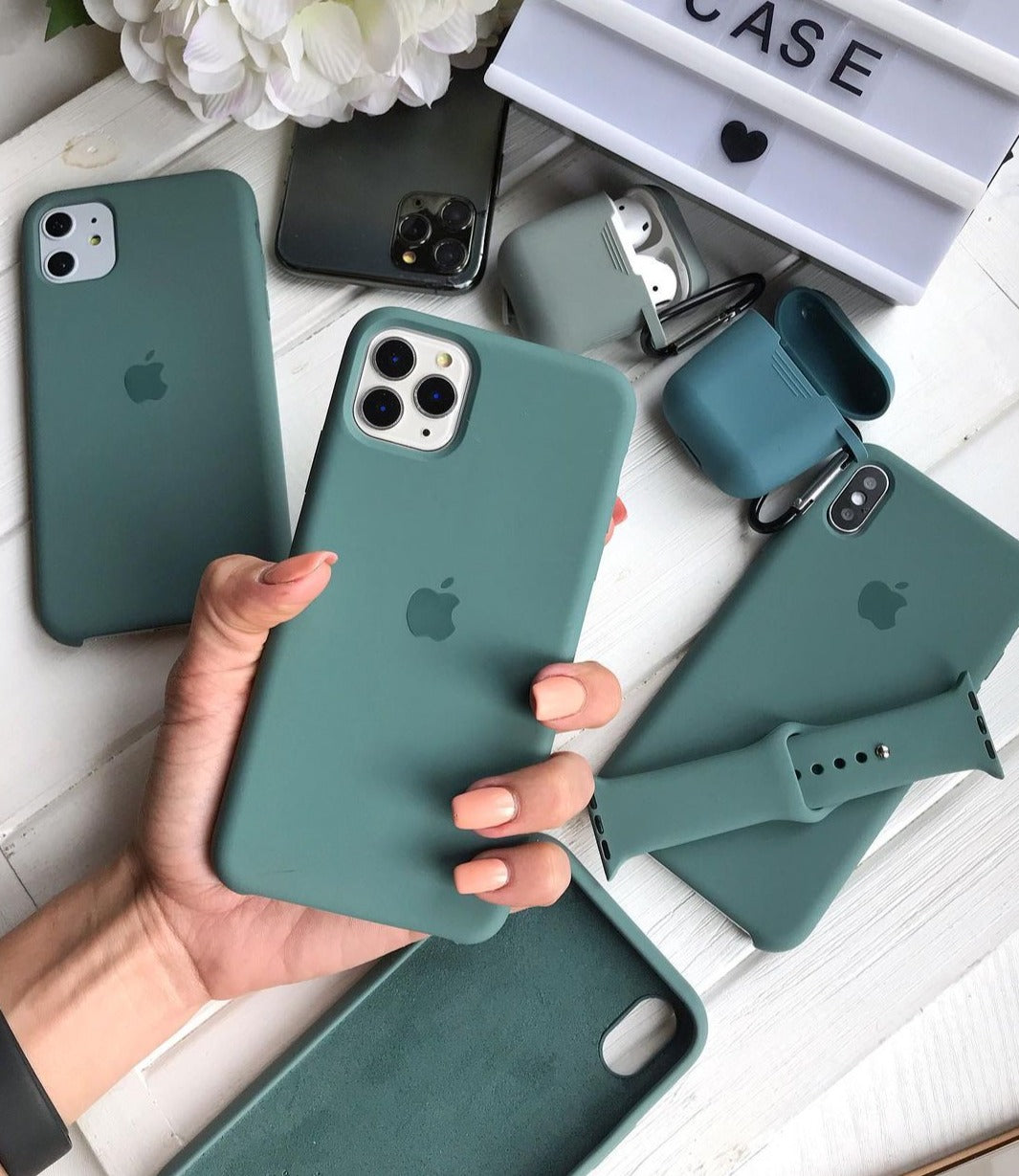 iPhone Silicone Case (Pine Green)